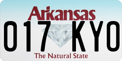 AR license plate 017KYO