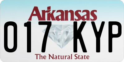 AR license plate 017KYP