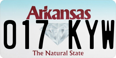 AR license plate 017KYW