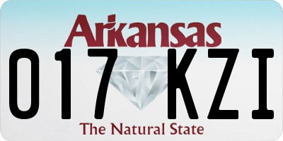 AR license plate 017KZI