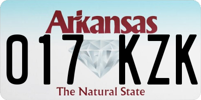 AR license plate 017KZK