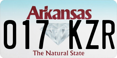 AR license plate 017KZR