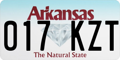 AR license plate 017KZT