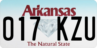 AR license plate 017KZU