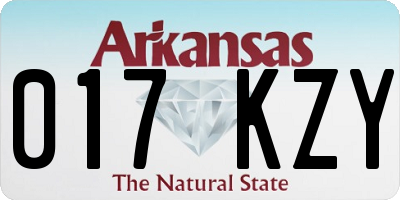 AR license plate 017KZY
