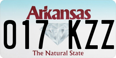 AR license plate 017KZZ
