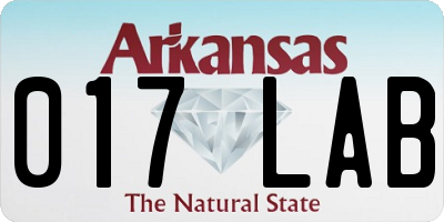 AR license plate 017LAB