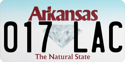 AR license plate 017LAC