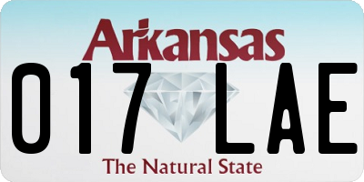 AR license plate 017LAE