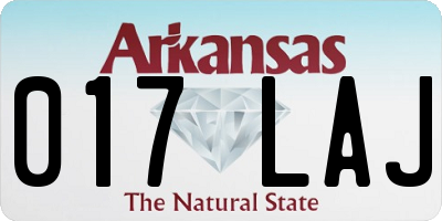 AR license plate 017LAJ