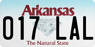 AR license plate 017LAL