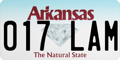 AR license plate 017LAM