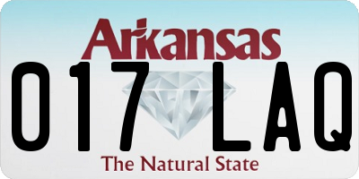 AR license plate 017LAQ