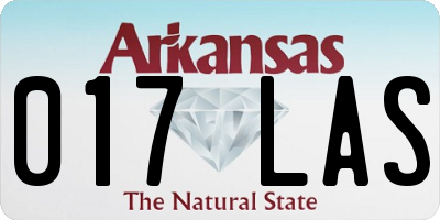 AR license plate 017LAS