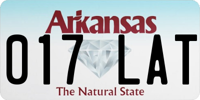 AR license plate 017LAT