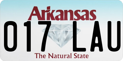 AR license plate 017LAU