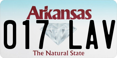 AR license plate 017LAV