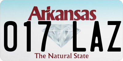 AR license plate 017LAZ
