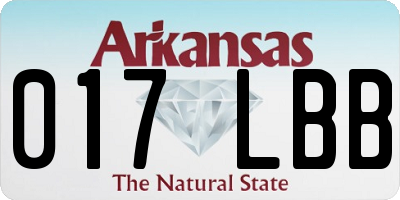 AR license plate 017LBB