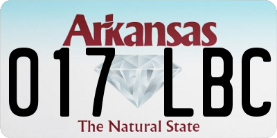 AR license plate 017LBC