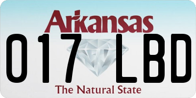 AR license plate 017LBD
