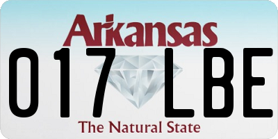AR license plate 017LBE