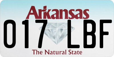 AR license plate 017LBF