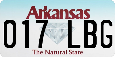 AR license plate 017LBG