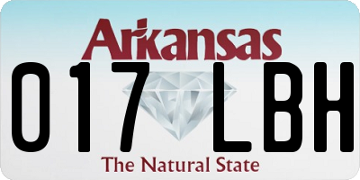 AR license plate 017LBH