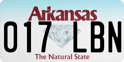 AR license plate 017LBN