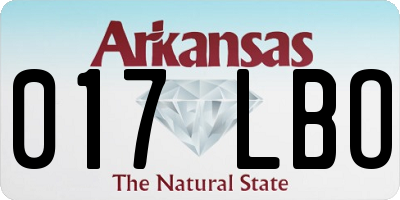 AR license plate 017LBO