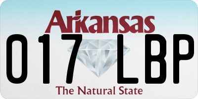 AR license plate 017LBP