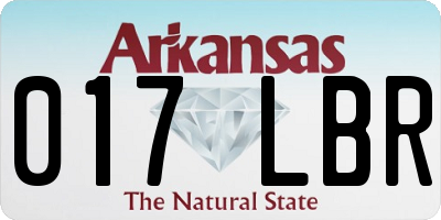 AR license plate 017LBR