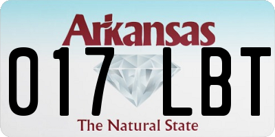 AR license plate 017LBT