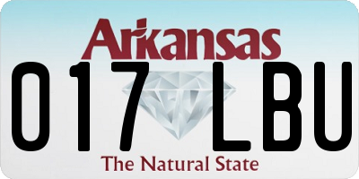 AR license plate 017LBU