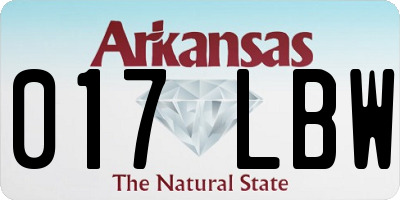AR license plate 017LBW