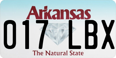 AR license plate 017LBX