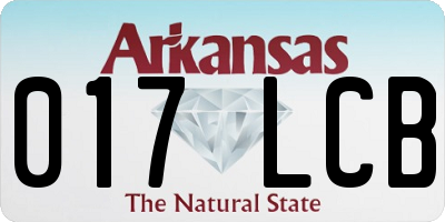 AR license plate 017LCB