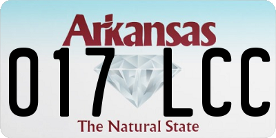 AR license plate 017LCC
