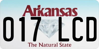 AR license plate 017LCD