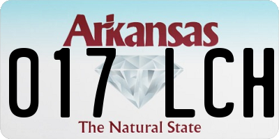 AR license plate 017LCH