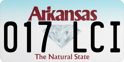 AR license plate 017LCI