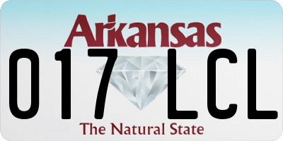 AR license plate 017LCL