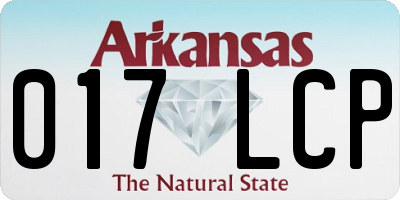 AR license plate 017LCP
