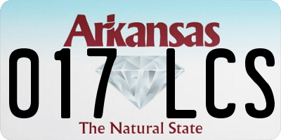 AR license plate 017LCS