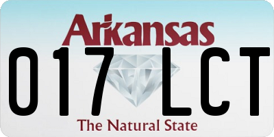 AR license plate 017LCT