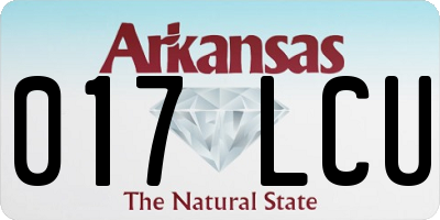 AR license plate 017LCU