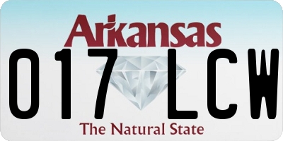 AR license plate 017LCW