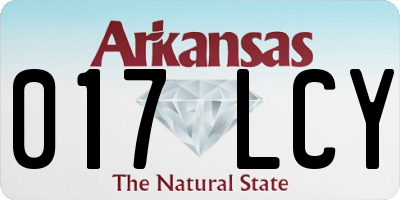 AR license plate 017LCY