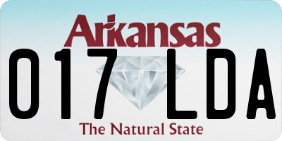 AR license plate 017LDA